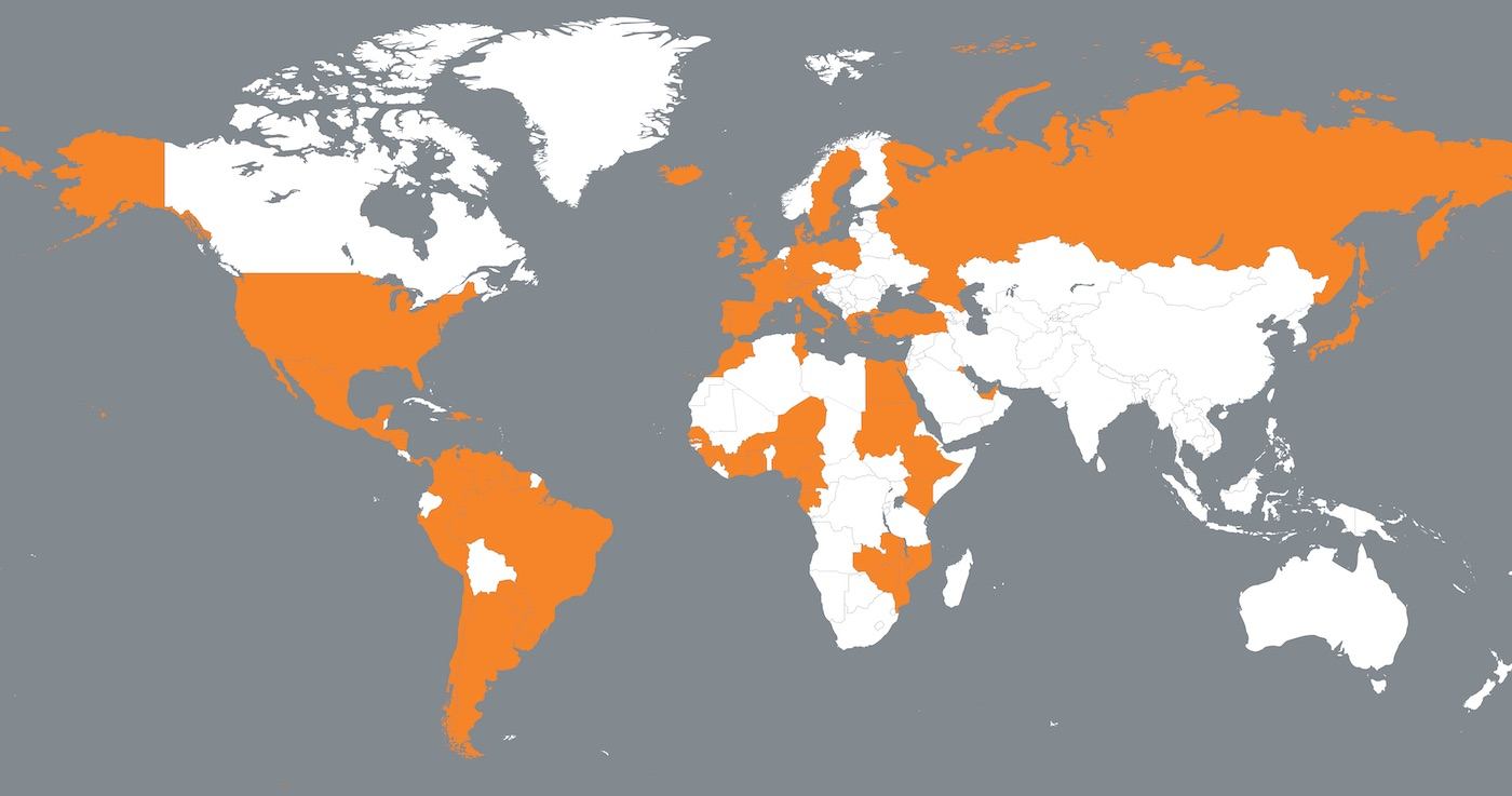 Mapa del ámbito geográfico de TSI